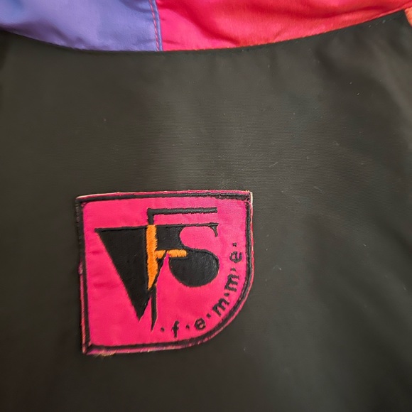 Vintage Retro 1990s FEMME 2-piece Color Block Ski Jacket & Vest Combo! - Picture 11 of 13